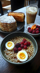 Breakfast Ramen And Dessert Coffee Cafe