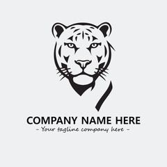 Phanter illustration black and white for logo company vector image

