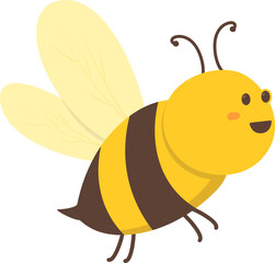 Honey bee illustration for world bee day. Vector isolated.
