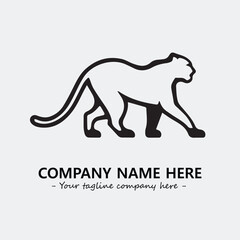 Phanter illustration black and white for logo company vector image
