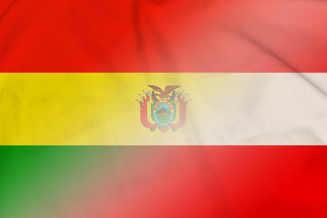 Bolivia and Austria political flag international contract AUT BOL