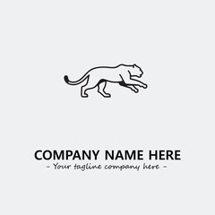 Phanter illustration black and white for logo company vector image
