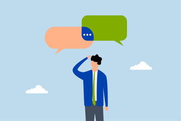 Second opinion, businessman think from listening to second opinion and make decision.