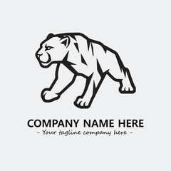 Phanter illustration black and white for logo company vector image
