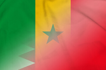 Senegal and Bahrain government flag transborder contract BHR SEN © dmitriy
