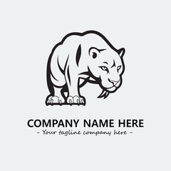 Phanter illustration black and white for logo company vector image
