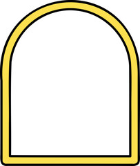 Retro Frame Window Lined Hand Drawn