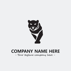 Phanter illustration black and white for logo company vector image
