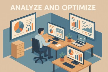 Isometric data dashboard  : analyze and optimize in  style