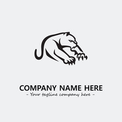 Phanter illustration black and white for logo company vector image
