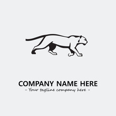 Phanter illustration black and white for logo company vector image
