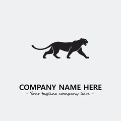 Phanter illustration black and white for logo company vector image
