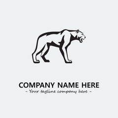 Phanter illustration black and white for logo company vector image
