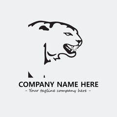 Phanter illustration black and white for logo company vector image
