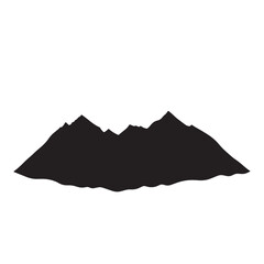 Vector Black and White Mountain Outline