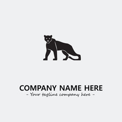 Phanter illustration black and white for logo company vector image
