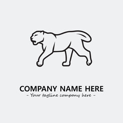 Phanter illustration black and white for logo company vector image
