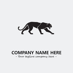 Phanter illustration black and white for logo company vector image
