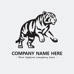 Phanter illustration black and white for logo company vector image
