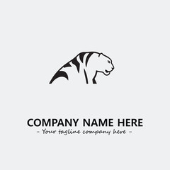 Phanter illustration black and white for logo company vector image
