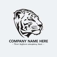Phanter illustration black and white for logo company vector image

