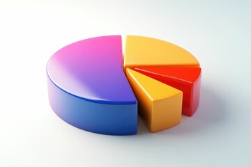 Obraz premium Colorful Pie Chart Illustrating Data Analysis and Business Statistics Concept