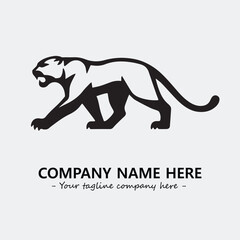 Obraz premium Phanter illustration black and white for logo company vector image 