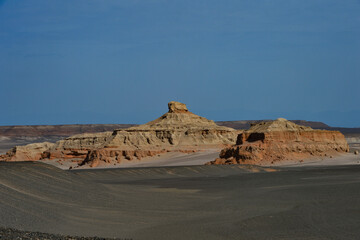 Geomorphic Scenery Desert in Xinjiang, China