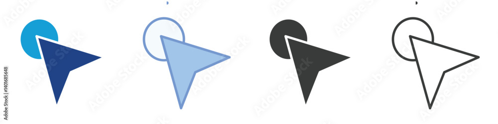 Poster gps icons collection – multiple vector styles icons