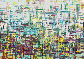 Fototapeta premium 繁華街をイメージした抽象的水彩パターン 背景 素材