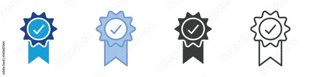 Poster gurantee icons collection – multiple vector styles icons