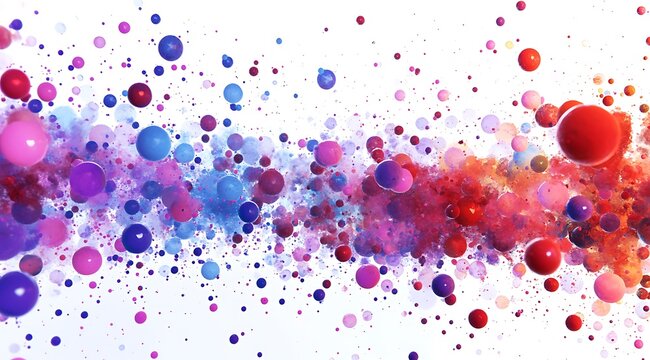 Examining the effects of air X and Z on murine cell line Y, to muddy or clarify? with small red, purple, and blue spheres representing molecules in an abstract style
