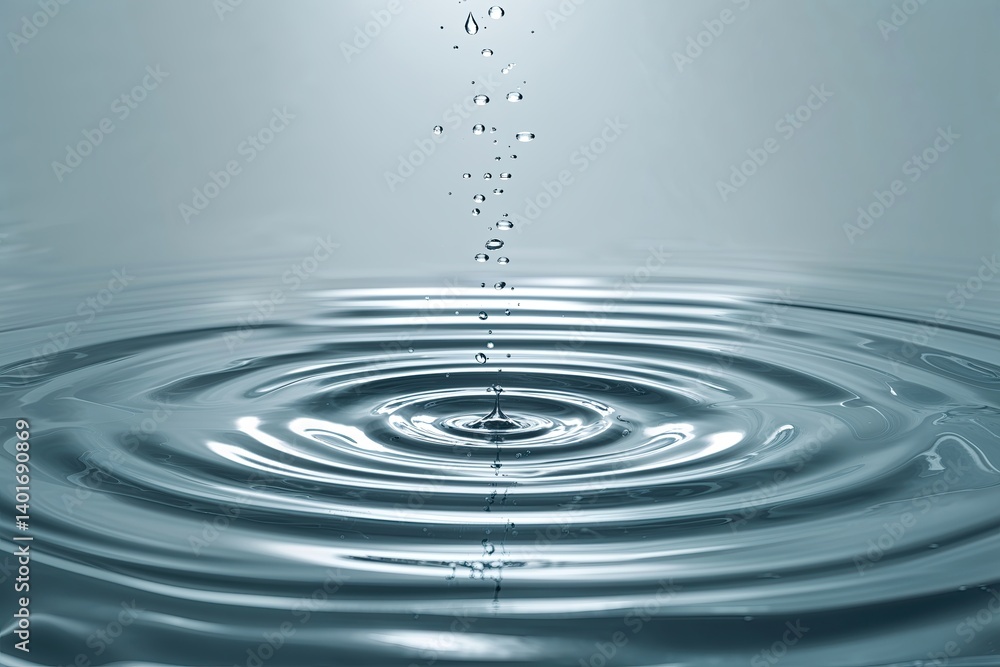 Poster minimalist water ripple effect for enhanced calm and serenity in meditation and design projects