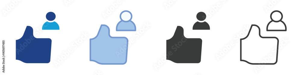 Poster like icons collection – multiple vector styles icons