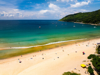 Beautiful seashore nature landscape in phuket Thailand,Amazing landscape waves crashing on rock in...