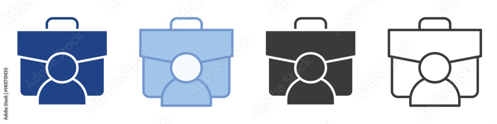 Poster manager icons collection – multiple vector styles icons