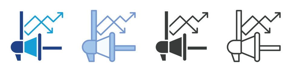 Marketing Graph Icons Collection – Multiple Vector Styles Icons