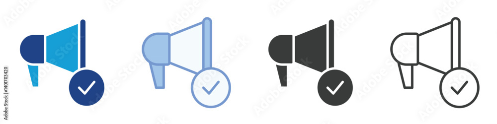 Poster marketing icons collection – multiple vector styles icons