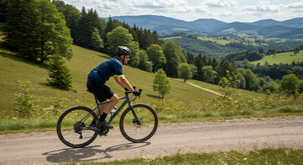 Fototapeta premium man riding a bicycle