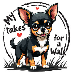 Chihuahua, SVG File, PNG File, Print on Demand, T-shirt, Mugs, Hoodie, Stickers, Posters, Wall Frame, Dog Lover