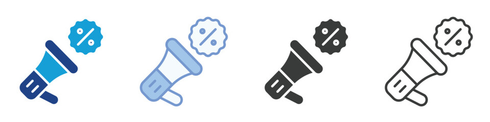 megaphone marketing Icons Collection – Multiple Vector Styles Icons