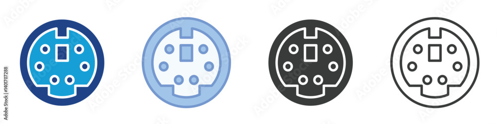 Poster micro usb icons collection – multiple vector styles icons