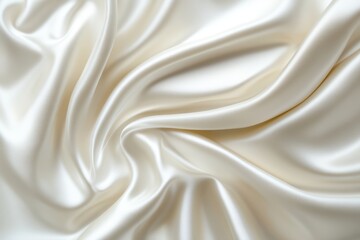 Obraz premium A detailed close-up of white silk fabric showcasing numerous intricate folds.