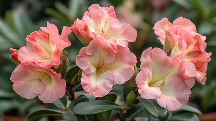 Obraz premium Pink Azalea Flowers in Garden