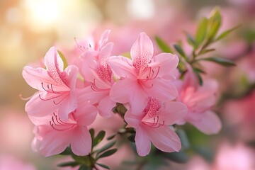 Fototapeta premium Pink Azaleas in Sunlight