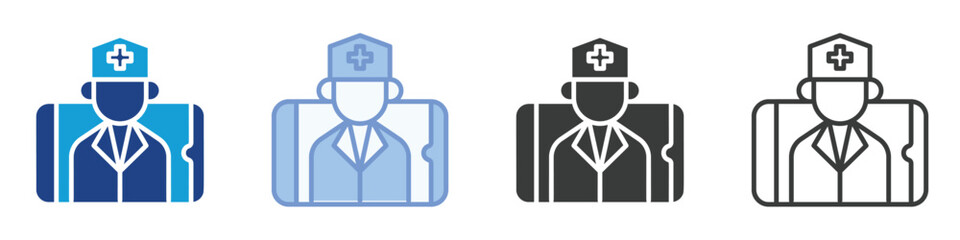 Mobile DOctor Icons Collection – Multiple Vector Styles Icons