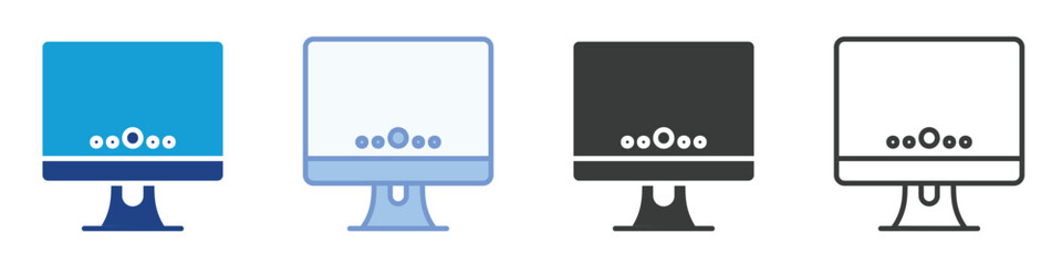 Monitor Icons Collection – Multiple Vector Styles Icons