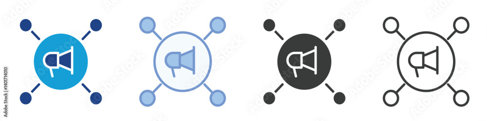 Poster network icons collection – multiple vector styles icons