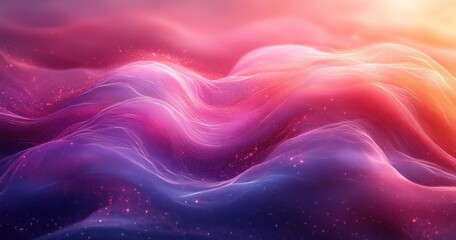 Obraz premium Abstract Background with Soft Pink and Purple Gradient Waves