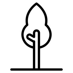 Plant Tree Nature Line Icon